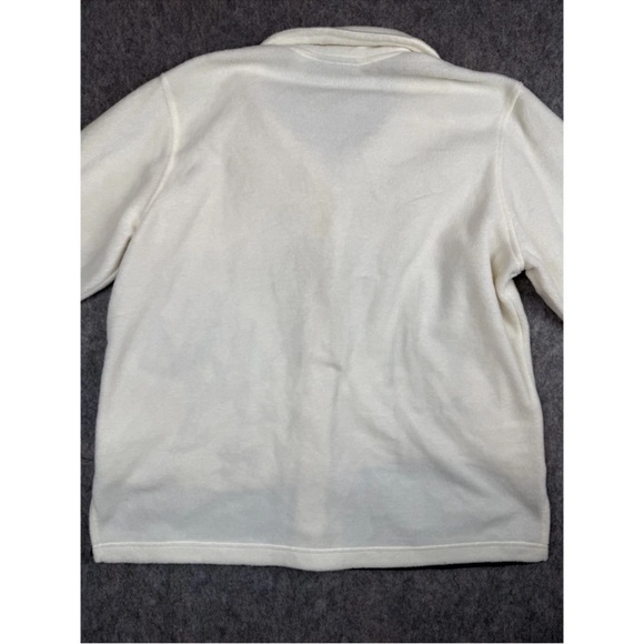 Studio Works Fleece Sweater Women's Size 1X White Multi Embroidered Christmas - Picture 2 of 6